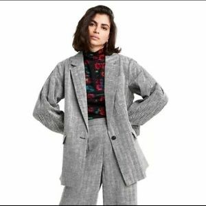 Rachel Comey x Target Blazer Jacket Gray Chevron Oversized Tweed NWOT Size S